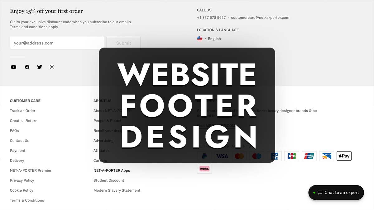 Website footer design